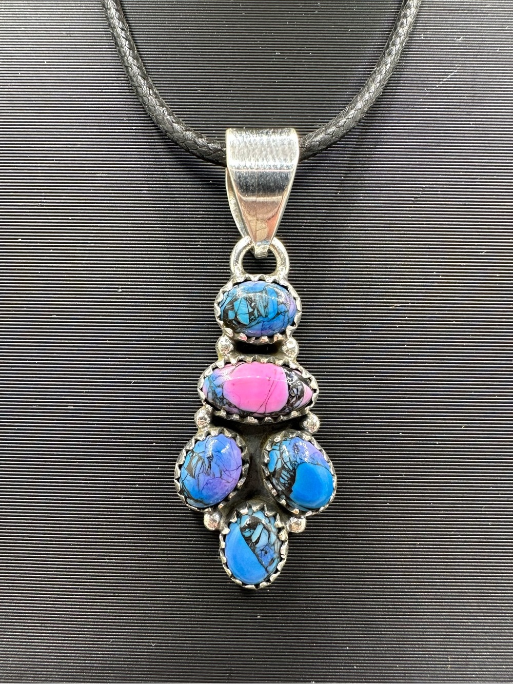 Monarch Dahlia Turquoise 925 Sterling Silver Necklace Pendant Handmade